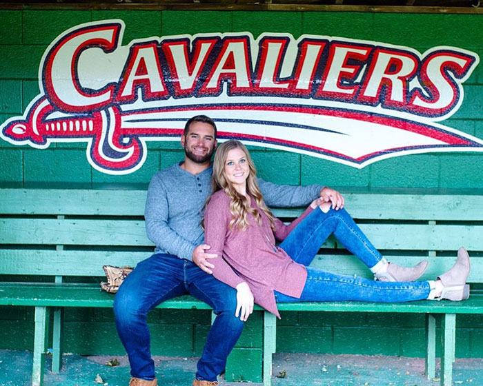 Scott & Taylor at the Cavaliers baseball field